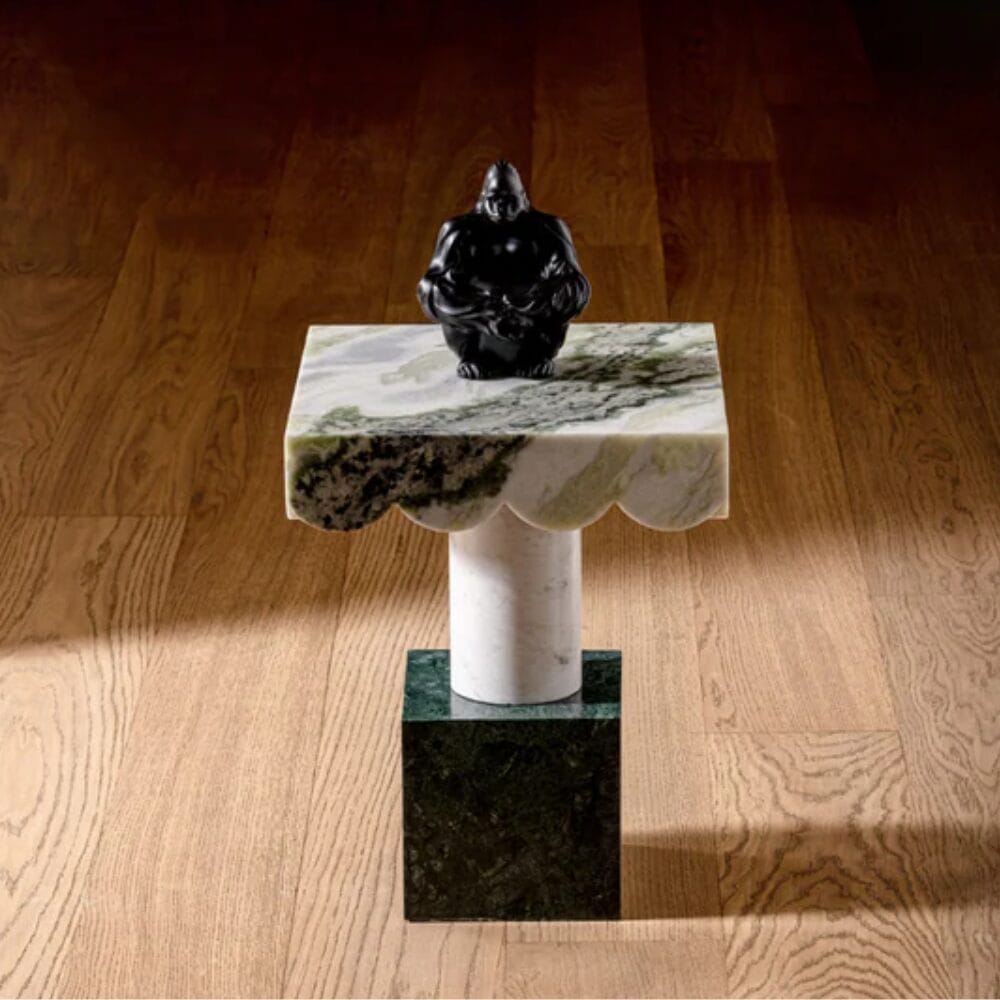 Frills Side Table, Base Verde Guatemala - Image 2