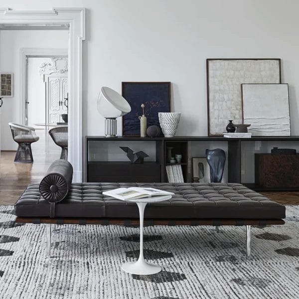 Barcelona Day Bed, Black Leather - Image 3