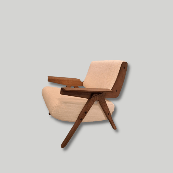 Lina Armchair 78, Cat.V, Vite 01, Painted Dark Walnut Ashwood Structure