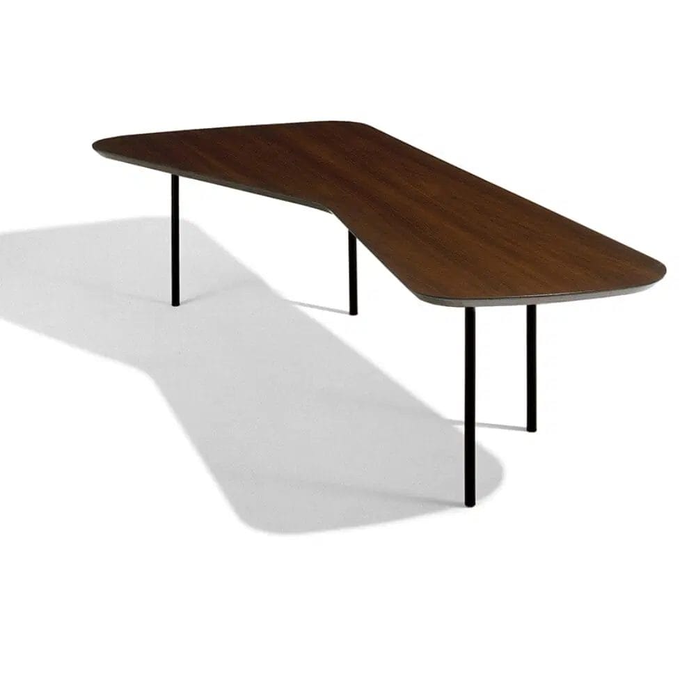 Low Coffee Table, Walnut And Black Legs - Image 3
