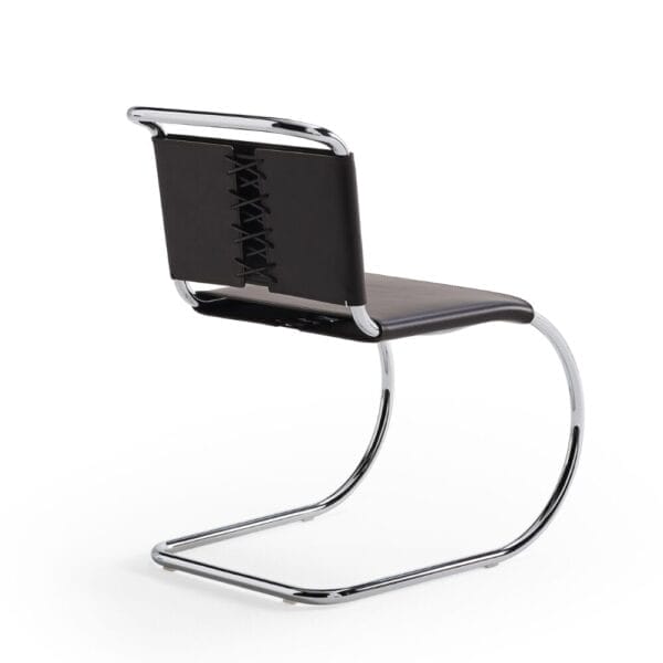 MR Bauhaus Side Chair, Black Cowhide Slings - Image 3