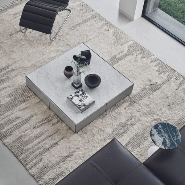 Matic Coffee Table with Storage,Matt Marble, Grey - Image 3