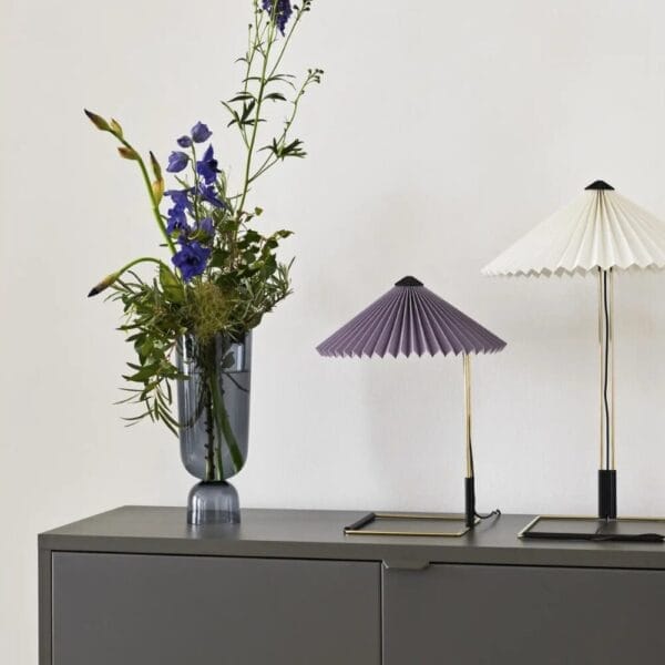 Matin Table Lamp Polished Brass Base, White Ø38 - Image 2