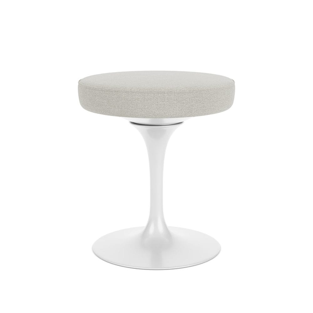 Saarinen Swivel Stool, Fabric Light Grey, Ø40cm