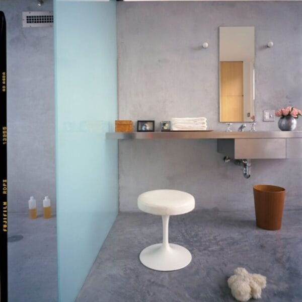 Saarinen Swivel Stool, Fabric Light Grey, Ø40cm - Image 2
