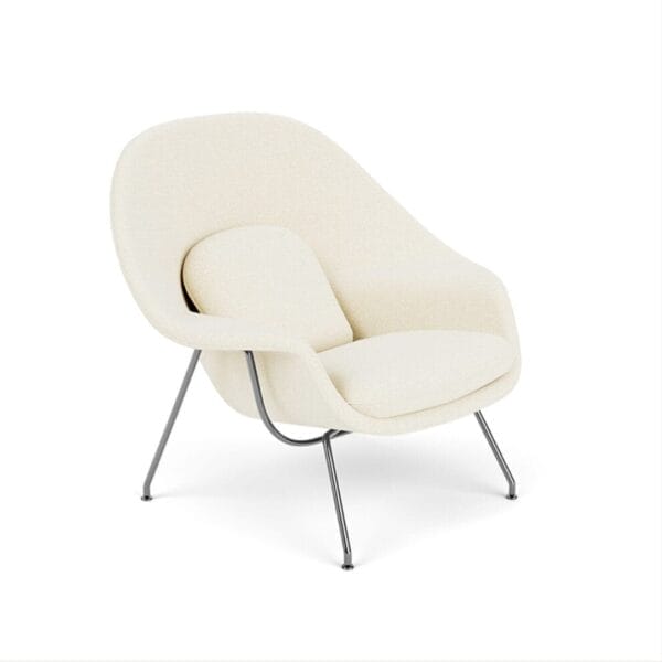 Womb Chair Relax, Fabric Curly Ivory 01/2 - Image 4