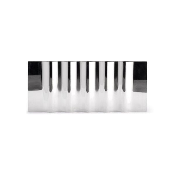 Ripply Candle Holder, Mirror Polished Stainless Steel - Image 2
