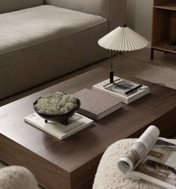 Matin Table Lamp Polished Brass Base, White Ø38