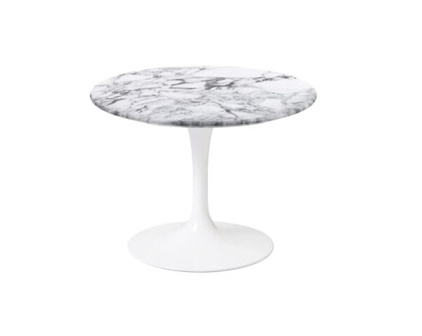 Saarinen Side Table, White, Arabescato marble, Satin finish, 51 cm - Image 2