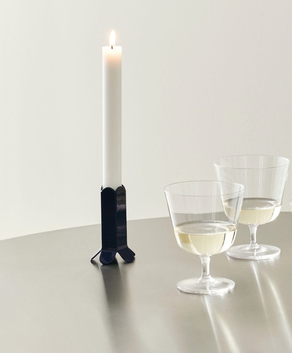 Arcs Candleholder-Small-Dark Blue