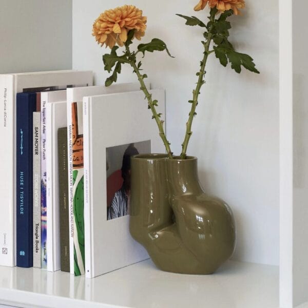 W&S Chubby Vase-Olive green - Image 2