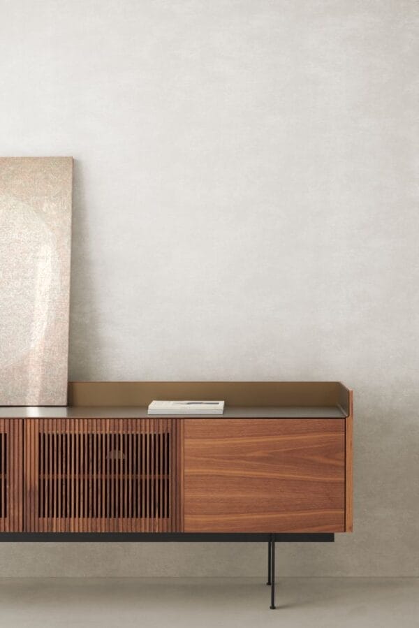 Stockholm 3 Doors (1 Central Slatted) Stained Oak Ebony - Image 4