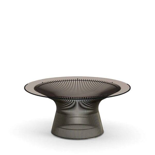 Platner Side Table, Bronze, Bronze Glass, Ø91.5 cm - Image 2