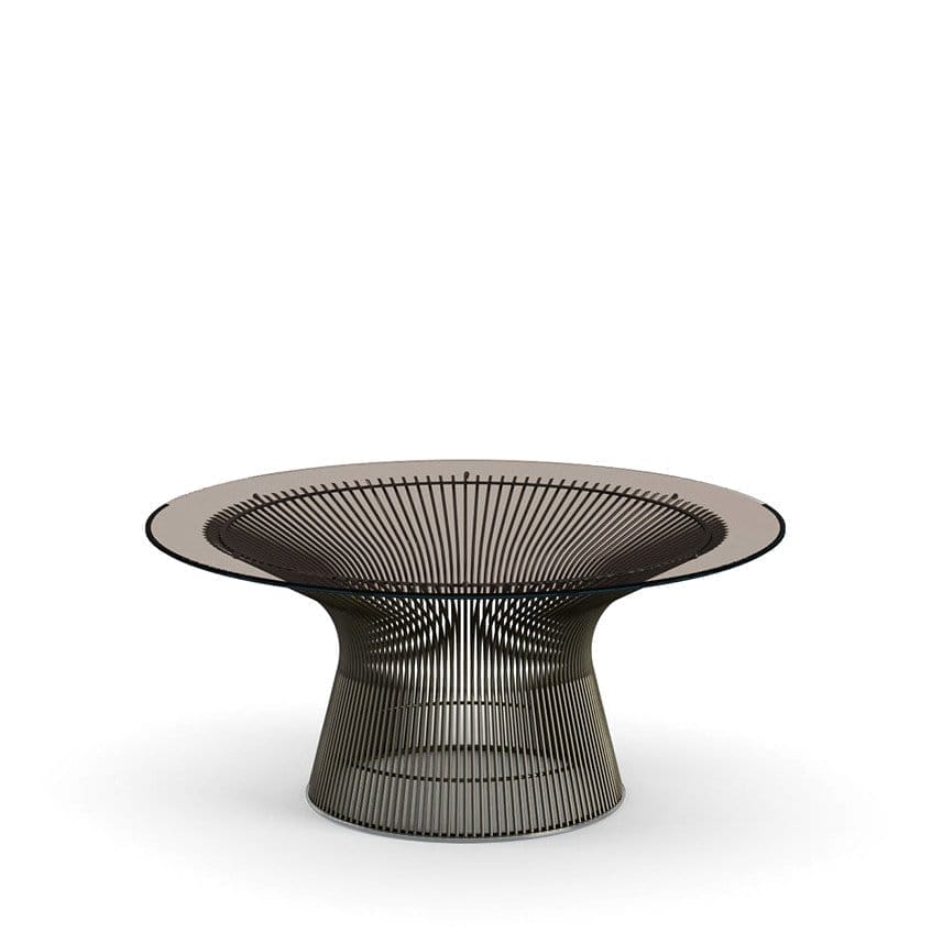 Platner Side Table, Bronze, Bronze Glass, Ø91.5 cm