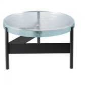 Alwa Two Big, Transparent Glass, Black Base