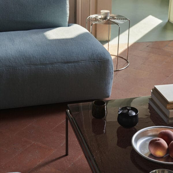 Sett LN13 Coffee Table, Smoked Cast Glass w. Dark Chrome - Image 2