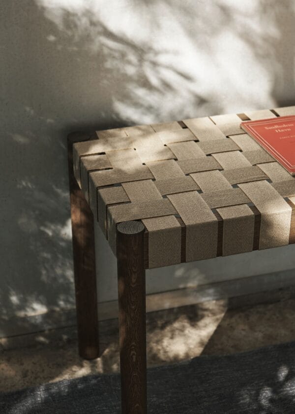 Betty Bench TK4, Smoked Oak, Natural Webbing, 105 cm