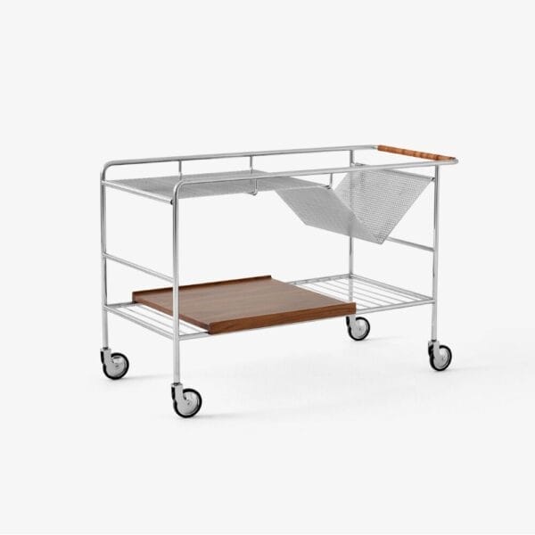 Alima Trolley NDS1, Chrome, Walnut Tray