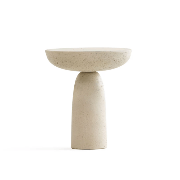 OLO Concrete Coffee/Side Table, Ivory 1, Ø50 cm - Image 2