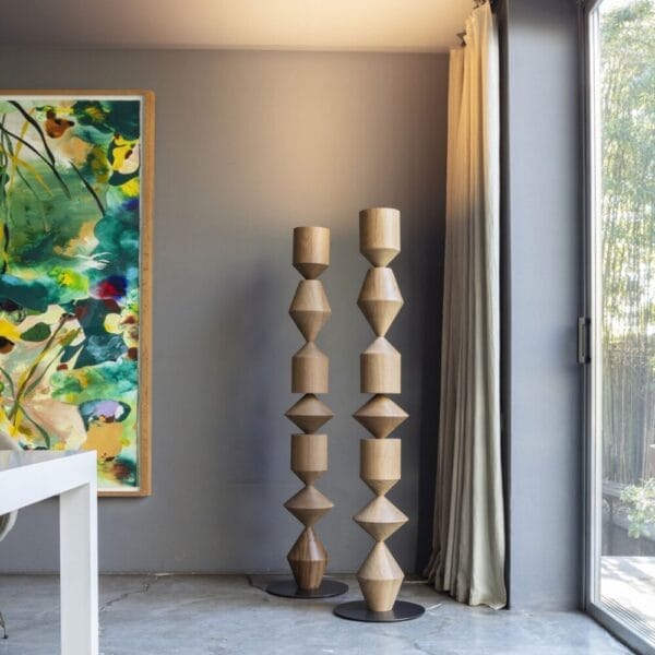 Costantina Floor Lamp, Wood, Ø40 cm - Image 2