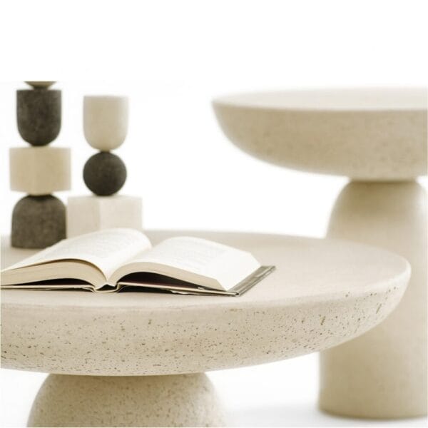 OLO Concrete Coffee Table, Ivory 1, Ø70 cm - Image 2