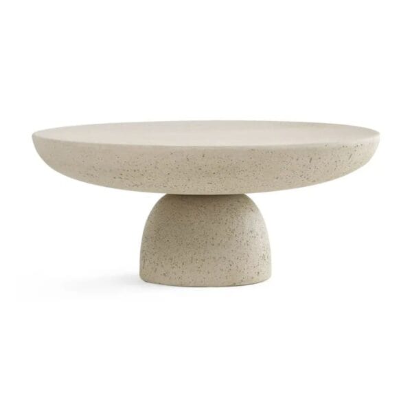 OLO Concrete Coffee Table, Ivory 1, Ø70cm H33cm - Image 4