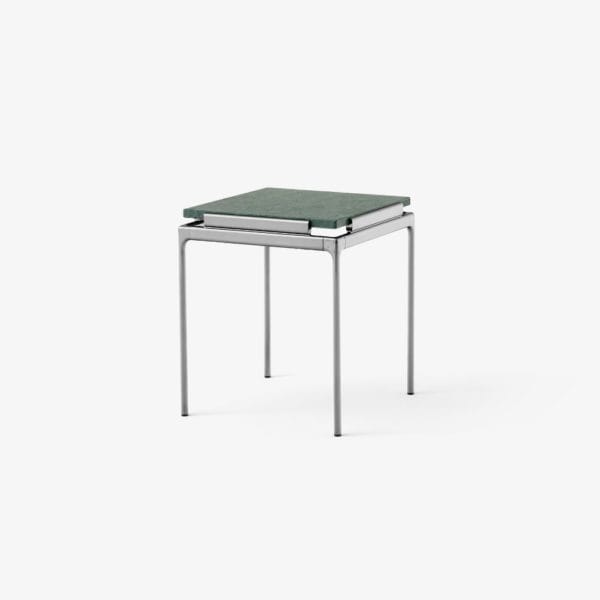 Sett LN11 Side Table, Verde Guatemala Marble w. Dark Chrome - Image 3
