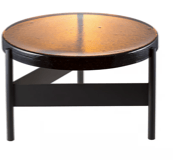Alwa Two Big, Amber Glass, Black Base