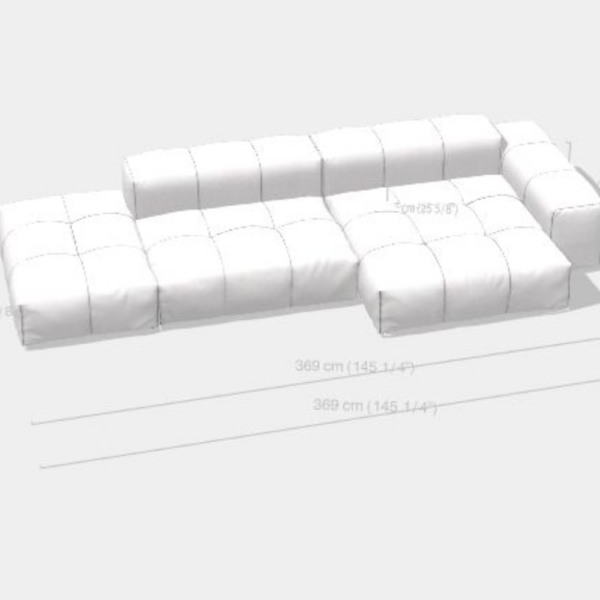 Pixel Sofa Composition 369 cm - Creta 1D - Image 4