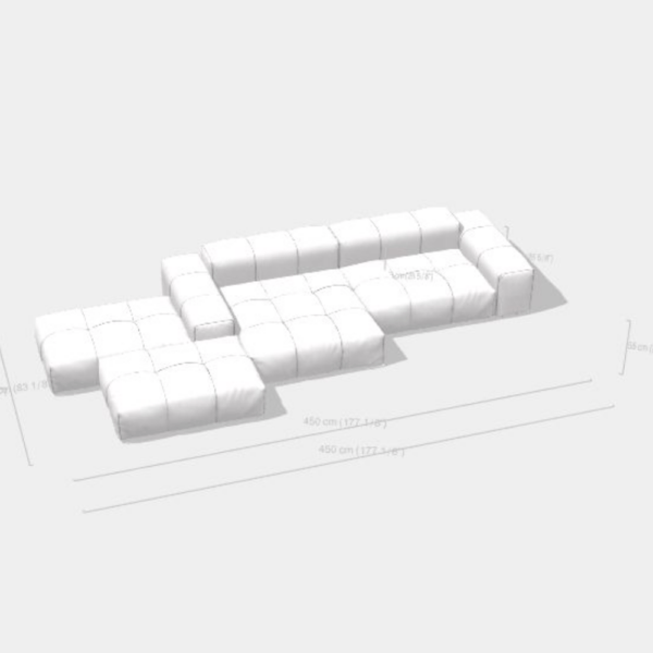Pixel Sofa Composition 450 cm- Creta 1D - Image 2