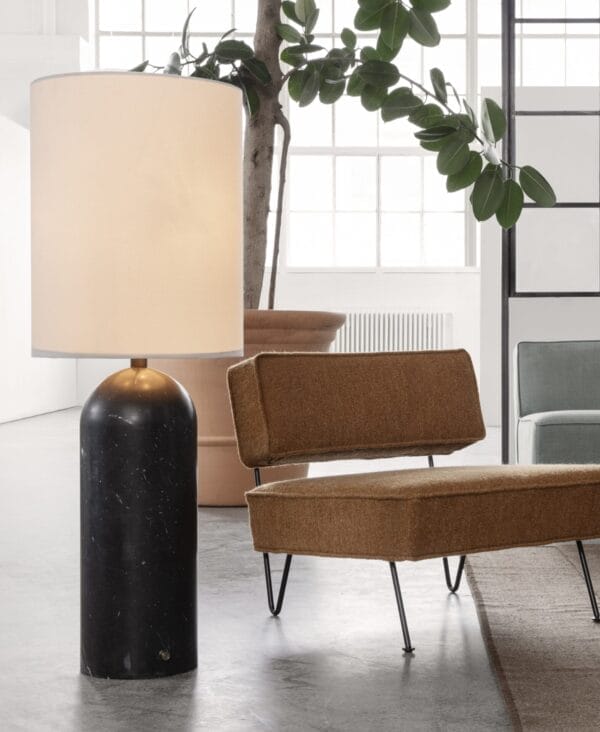 Gravity Floor Lamp XL High, Canvas, Black Marble