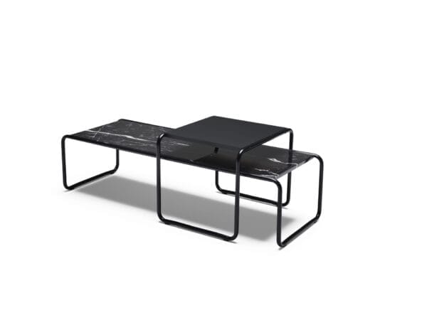 Laccio 2 Coffee Table – Black, MN Nero Marquina Marble (Rich Black w/ White Veins) - Image 2