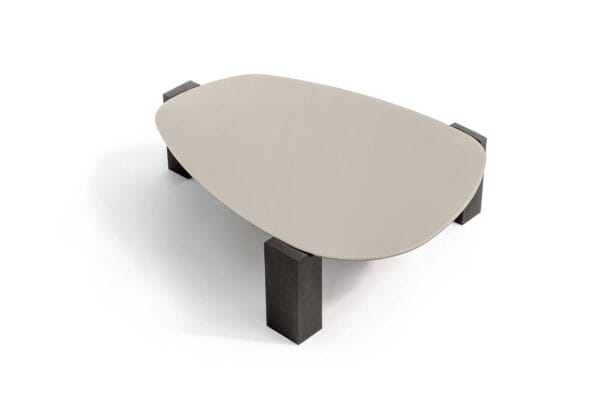 Gogan Table Glass Top, Sand Caffe - Image 2