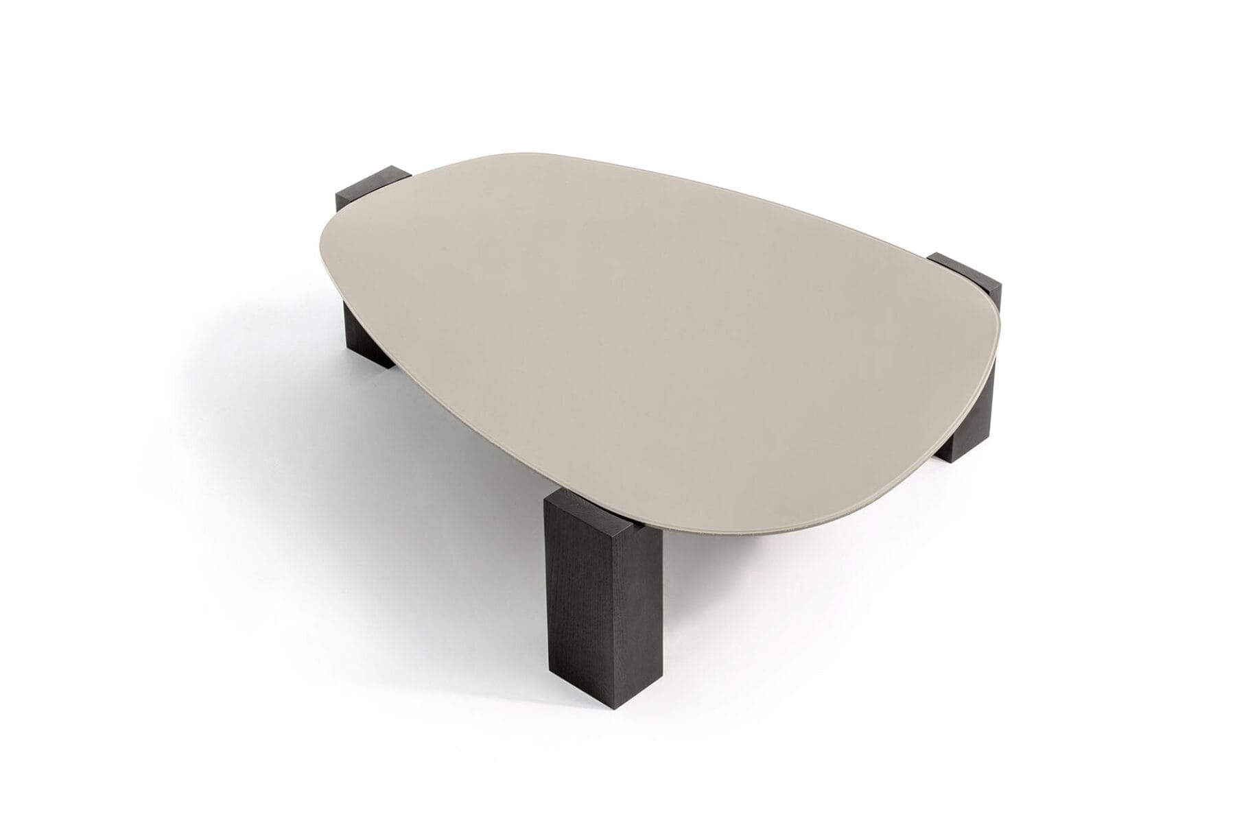 Gogan Table Glass Top, Sand Caffe