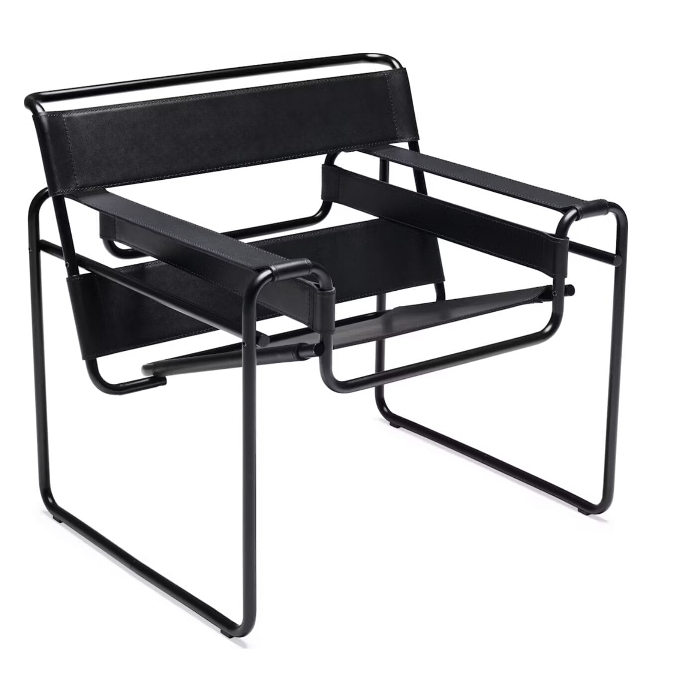 Wassily Lounge Chair, Cowhide – Onyx Ultra Matte Black