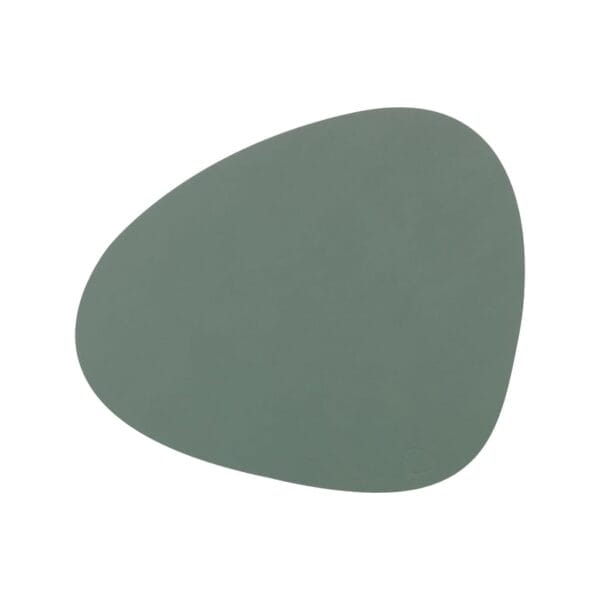 Dinner Mat Curve L, Leather Nupo, Pastel Green, 37 x 44 cm