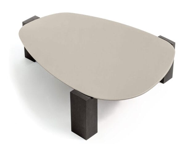 Gogan Table Glass Top, Sand Caffe