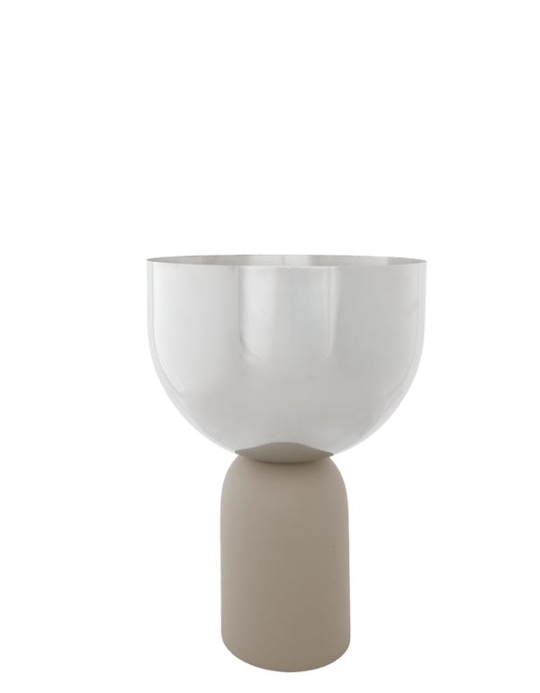 TORUS Flowerpot Silver/Taupe, Ø22 cm - Image 2