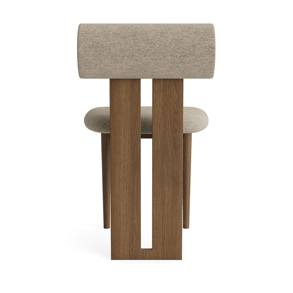 Hippo Dining Chair, Light smoked wood, Barnum Boucle 03
