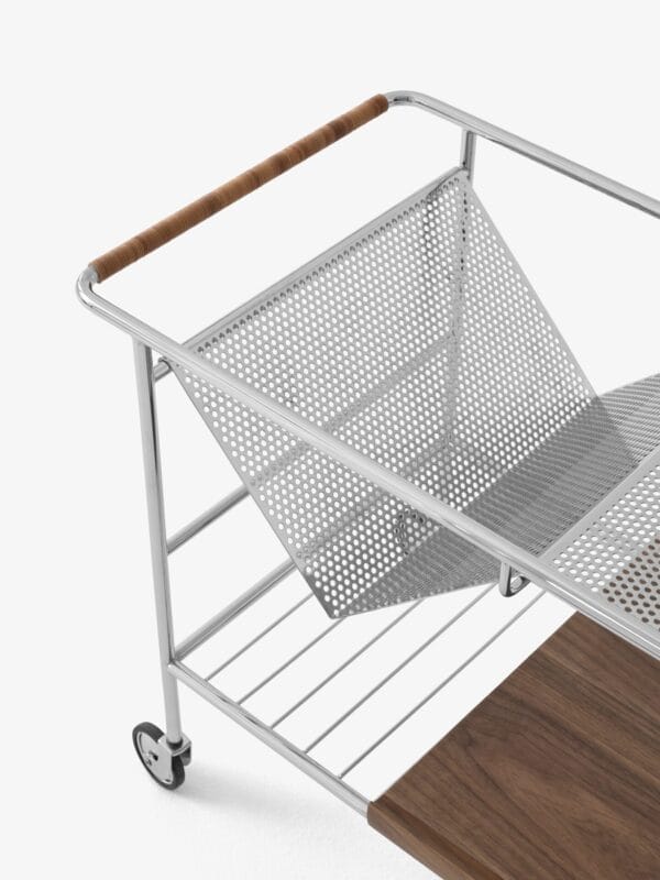 Alima Trolley NDS1, Chrome, Walnut Tray - Image 3
