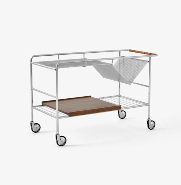 Alima Trolley NDS1, Chrome, Walnut Tray - Image 2