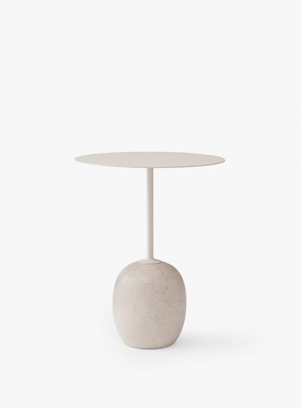 Lato Table LN8, Top Ivory White, Base Crema Diva Marble, Round - Image 2