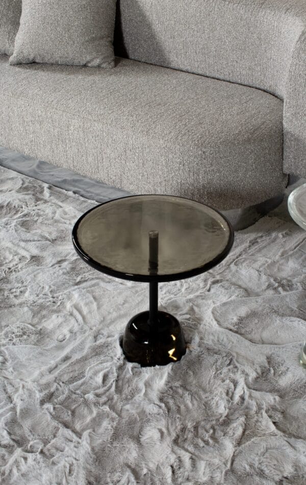 Pina Low, Side Table, Light Grey Top Ø44 cm