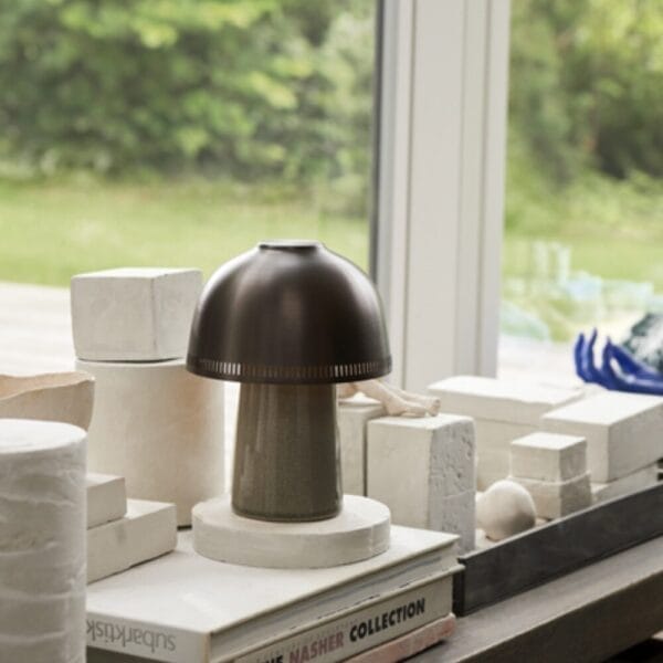 Raku Portable Lamp SH8, Beige Grey & Bronzed - Image 2