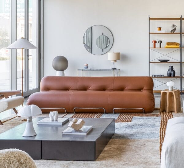 Orsola Sofa 240 Guarana 2006 Polished Chrome Finish