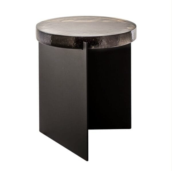 Alwa One Side Coffee Table, Glass Smoky Grey, Base Black - Image 2