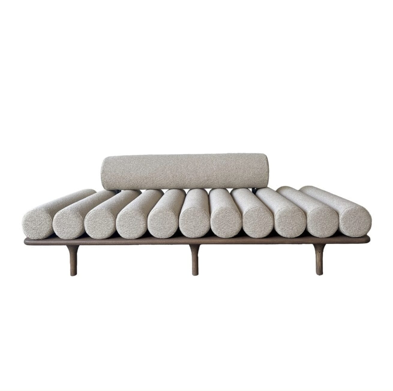 Five to Nine Daybed 200 with Backrest – Grey Cement Right Side Table T123, Descampia 02