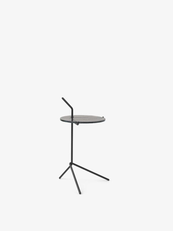 Halten SH9 Side Table, Smoked Glass w. Warm Black, Ø32cm - Image 3