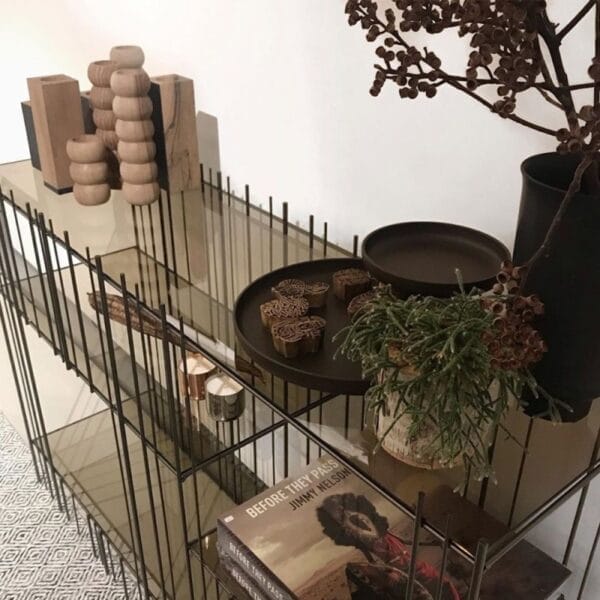 Metrica Console - Burnished/Bronze Glass