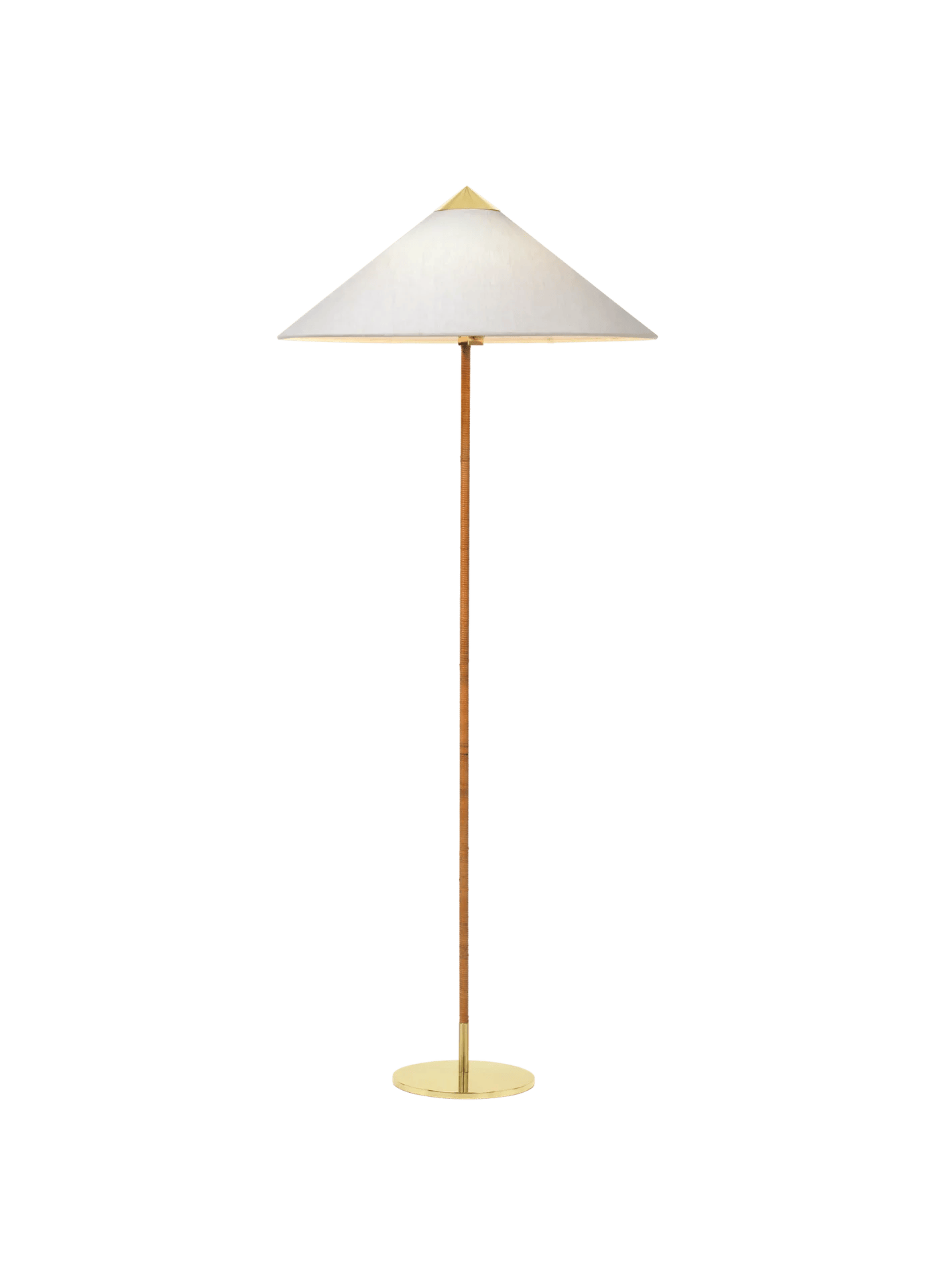9602 Floor Lamp, Canvas & Brass - Image 3